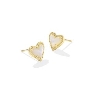 Kendra Scott Ari Heart Gold Stud Earrings